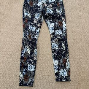 7 For All Mankind Women's Floral Print Skinny Ankle Jeans Blue Size 30